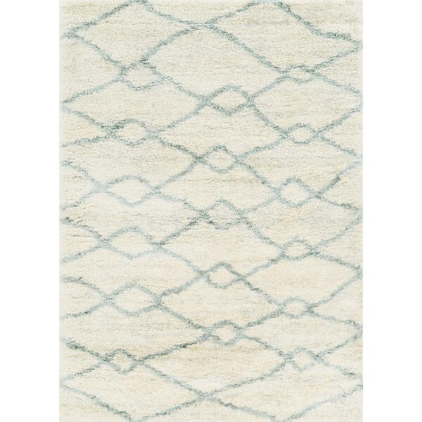 Homeroots 7 ft. 10 in. x 9 ft. 10 in. Polypropylene Ivory & Grey Area Rug 354194 - main